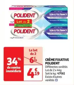 Auchan Drive Crème fixative polident offre
