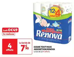 Auchan Drive Essuie tout maxi absorption renova offre