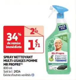 Auchan Drive Spray nettoyant multi-usages pomme mr propre offre
