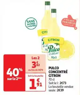 Auchan Drive Pulco concentré citron offre