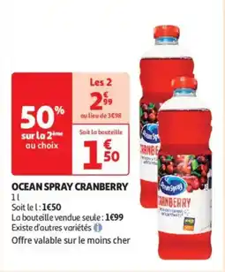 Auchan Drive Ocean spray cranberry offre