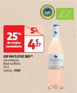 Auchan Drive Igp pays d'oc bio offre
