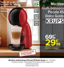 Carrefour Drive KRUPS Machine multi-boissons Piccolo XS Dolce Gusto offre