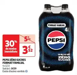 Auchan Drive Pepsi zéro sucres format familial offre