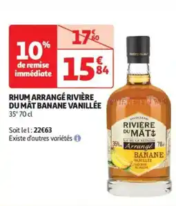 Auchan Drive Rhum arrangé rivière du mât banane vanillée offre