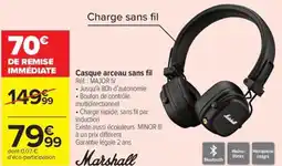 Carrefour Drive MARSHALL Casque arceau sans fil offre