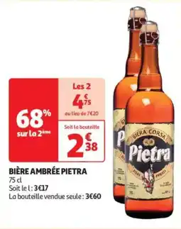 Auchan Drive Bière ambrée pietra offre