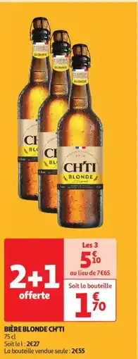 Auchan Drive Bière blonde ch'ti offre