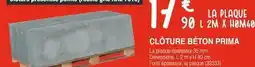Chretien Matériaux Clôture béton prima offre