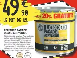 Chretien Matériaux Tous - peinture façade loxxo acrylique offre