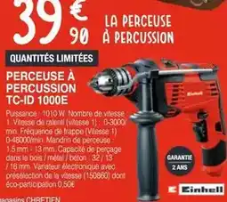 Chretien Matériaux Einhell - perceuse a percussion tc-id 1000e offre