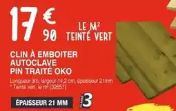 Chretien Matériaux 3m - clin à emboitex autoclave pin traité oko offre