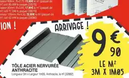 Chretien Matériaux 3m - tÎle acier nervurée anthracite offre