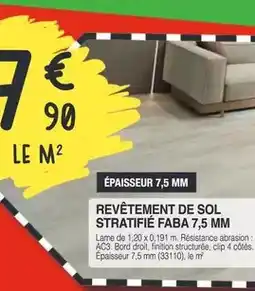 Chretien Matériaux Revêtement de sol stratifié faba 7.5 mm offre
