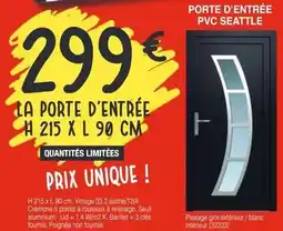 Chretien Matériaux Seuil - la porte d'entree pvc seattle offre