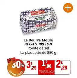 Coccinelle Supermarché Paysan breton - le beurre moulé offre
