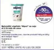 Monoprix Alpro - sughistikto wigpitito offre