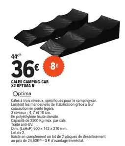 E.Leclerc L'Auto Dim - cales camping-car x2 optima n offre