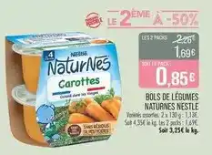 Match Nestlé - bols de légumes naturnes offre