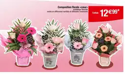 Carrefour Composition florale cœur offre