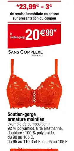 Carrefour Soutien-gorge armature maintien offre