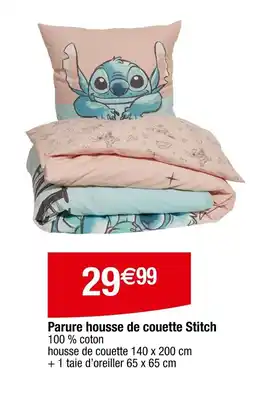 Carrefour Parure housse de couette Stitch offre