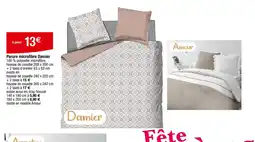 Carrefour Parure microfibre Damier offre