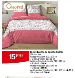 Carrefour Parure housse de couette Chorai offre