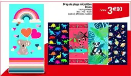 Carrefour Drap de plage microfibre offre