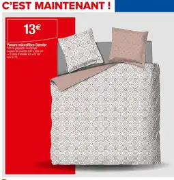 Carrefour Parure microfibre Damier offre
