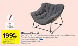 Carrefour Drive HUBA Fauteuil Siena XL offre