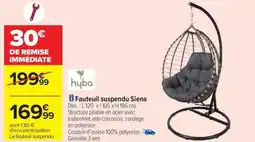 Carrefour Drive HYBA Fauteuil suspendu Siena offre