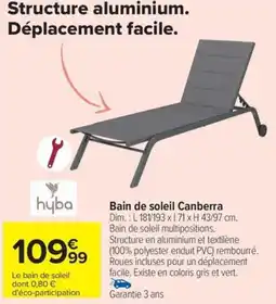 Carrefour Drive Bain de soleil Canberra offre