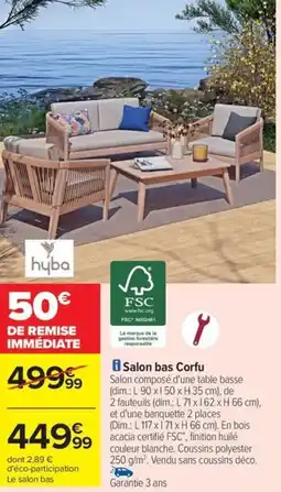 Carrefour Drive Salon bas Corfu offre