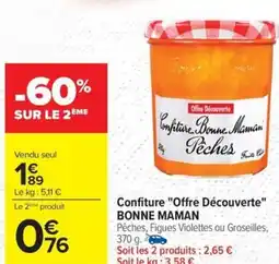 Carrefour Drive BONNE MAMAN Confiture "Offre Découverte" offre
