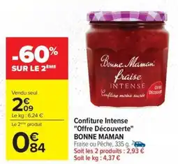 Carrefour Drive BONNE MAMAN Confiture Intense "Offre Découverte" offre