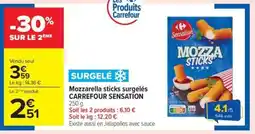 Carrefour Drive CARREFOUR SENSATION Mozzarella sticks surgelés offre