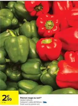 Carrefour Drive Poivron rouge ou vert offre