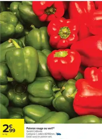Carrefour Drive Poivron rouge ou vert offre