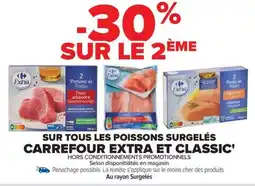 Carrefour Drive Sur tous les poissons surgelés carrefour extra et classic offre
