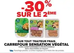 Carrefour Drive Sur tout traiteur frais carrefour sensation végétal offre