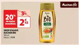 Auchan Sirop D'agave Auchan Bio offre