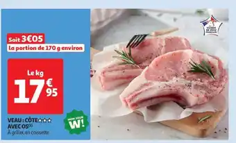 Auchan Veau : Côte*** Avec Os offre