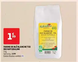 Auchan FARINE DE BLÉ BLANCHE T55 BIO NATURALINE offre
