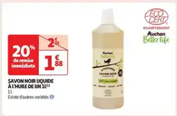 Auchan SAVON NOIR LIQUIDE À L'HUILE DE UN 1L offre