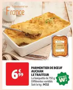 Auchan PARMENTIER DE BŒUF AUCHAN LE TRAITEUR offre