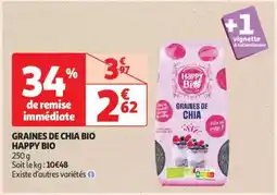 Auchan Graines De Chia Bio Happy Bio offre