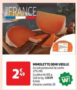 Auchan Mimolette Demi Vieille offre