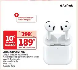 Auchan Apple Airpods 4 Anc offre