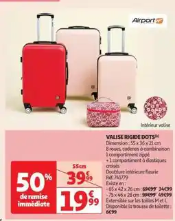 Auchan Valise Rigide Dots offre
